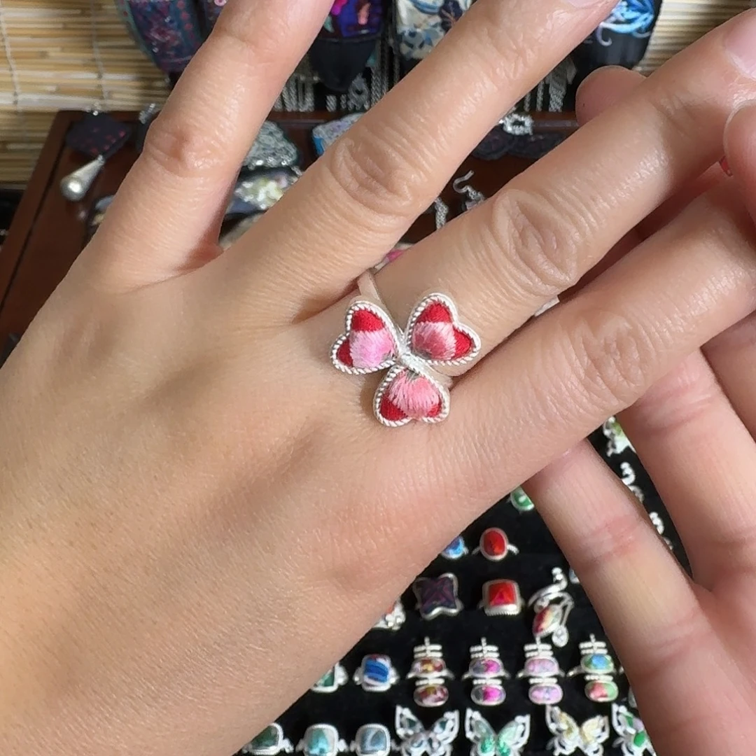 织绣民族风刺绣戒指