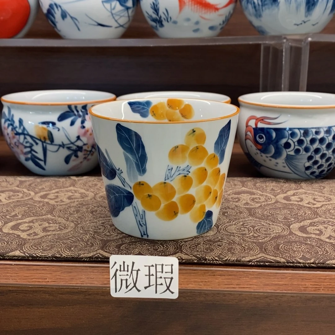 釉下彩老陶泥手工绘制