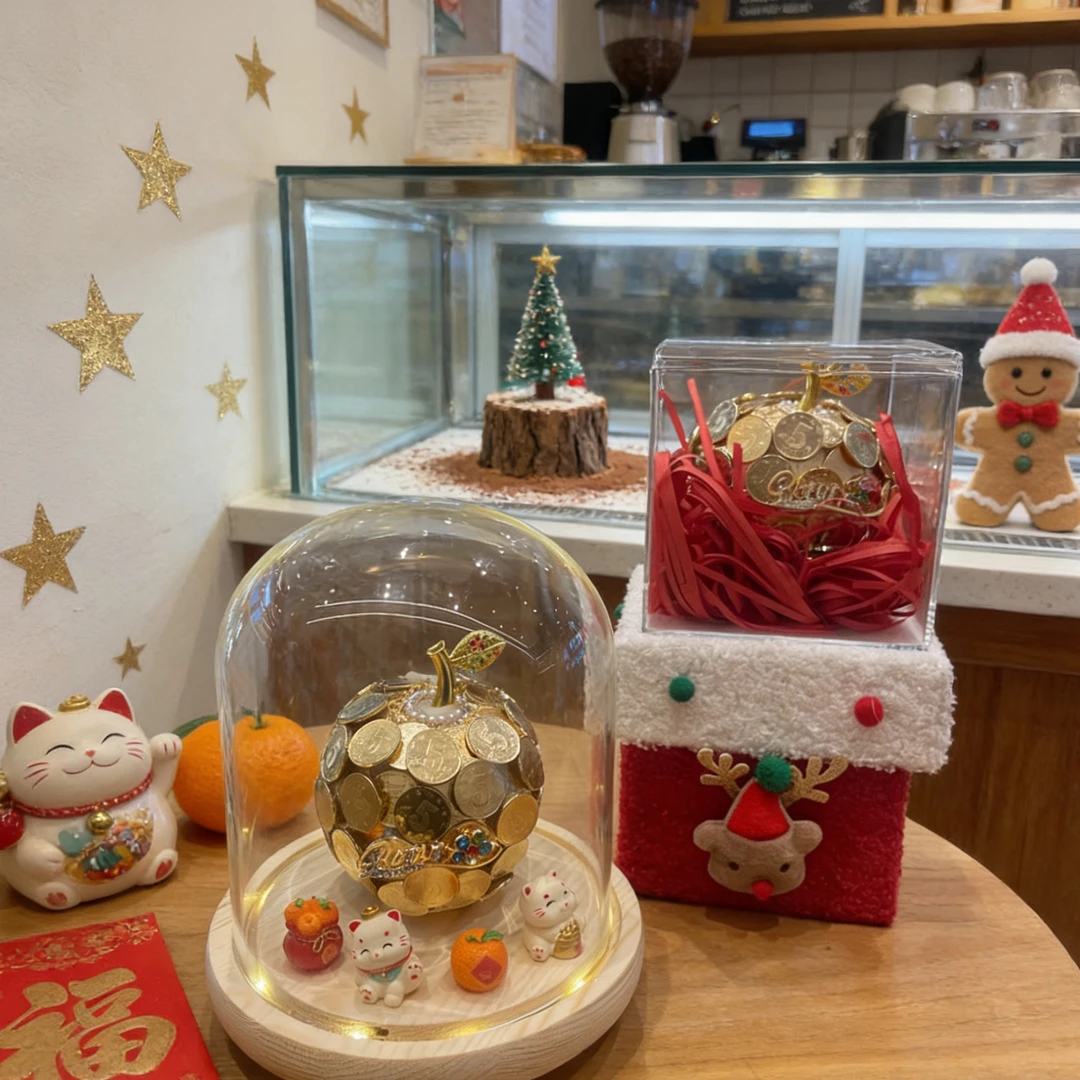 圣诞平安果苹果材料包硬币苹果材料包手工硬币苹果材料包苹果材料