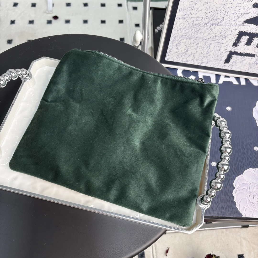 【古】绿色丝绒化妆包555