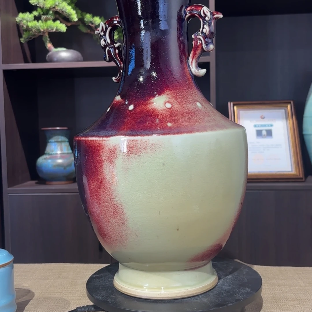陶陶瓷工艺艺术双龙瓶