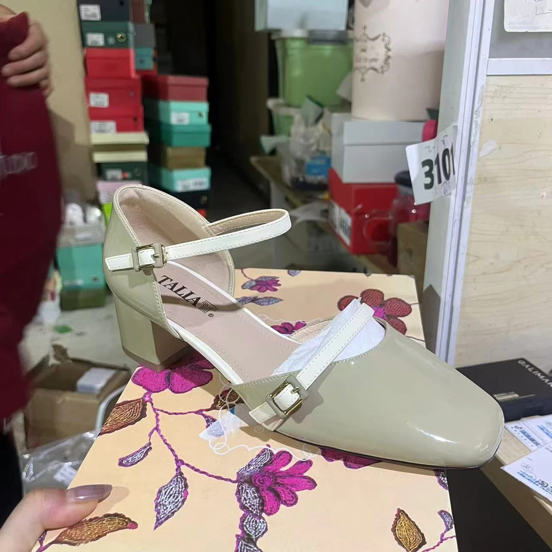 B-51果绿 包头玛丽珍  单鞋70537030K