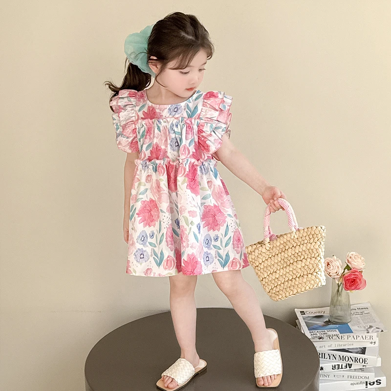 女童夏季无袖连衣裙2025新款洋气韩版小女孩夏款超好看儿童公主裙