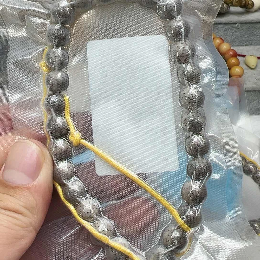 星月菩提手串83高端黑灰星月菩提0.9圆手持