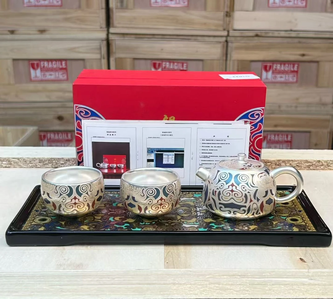 ZH3702-饕餮一壶两杯配礼盒