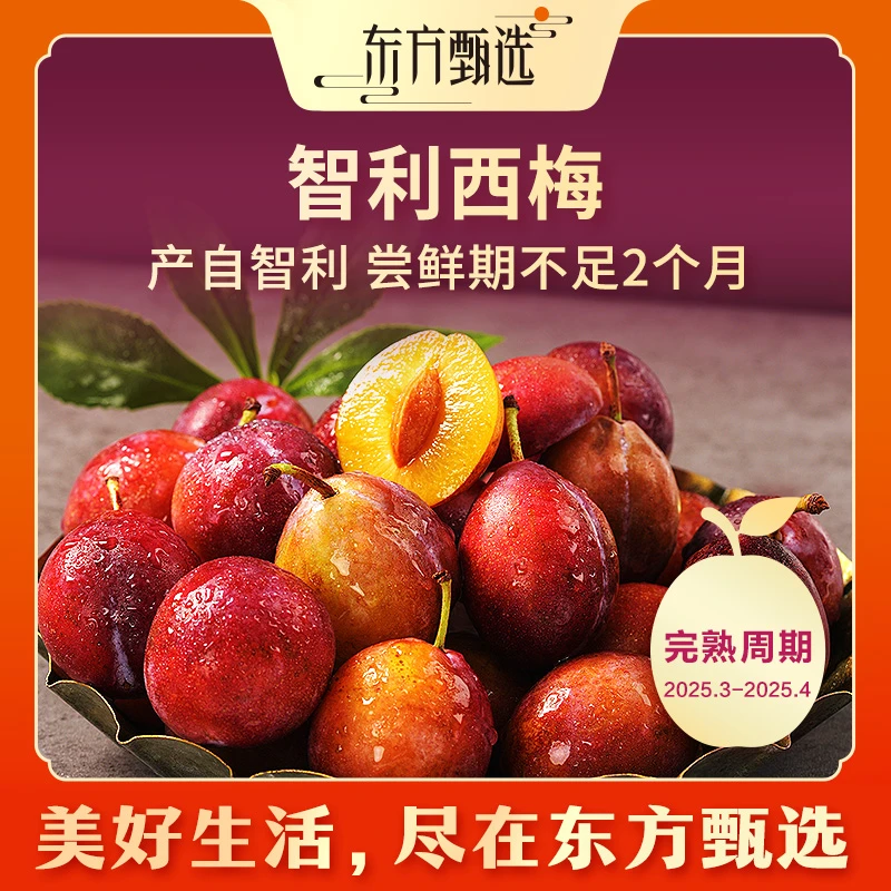 东方甄选自营智利西梅2斤/3斤装新鲜水果健康零食坏果包赔