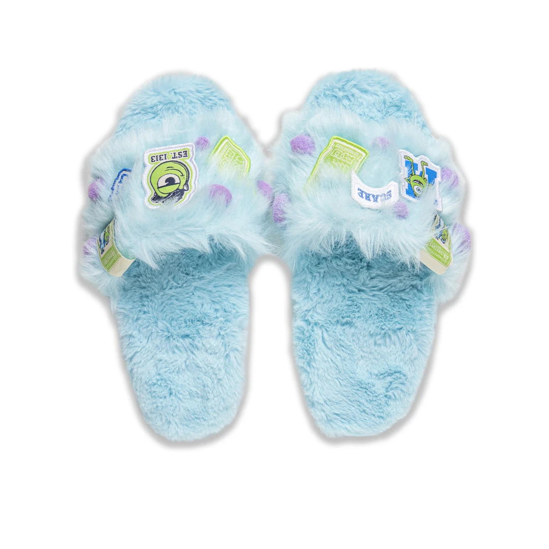 李宁运动生活系列女子拖鞋加绒保暖卡通潮流百搭运动毛拖AGAT024