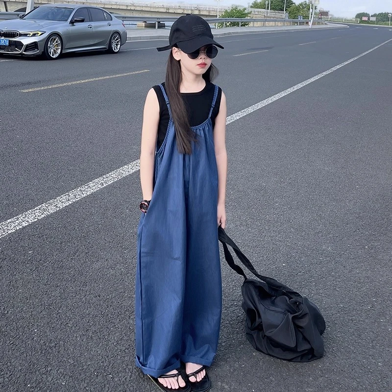 儿童时尚套装洋气时髦女童韩里韩气穿搭背心背带裤子2025新款夏季