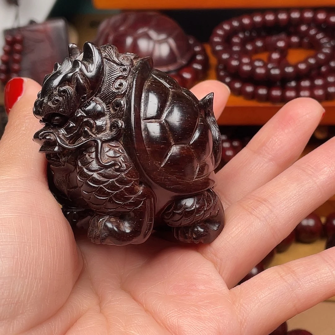 待***狂手串/手链小叶紫檀龙龟