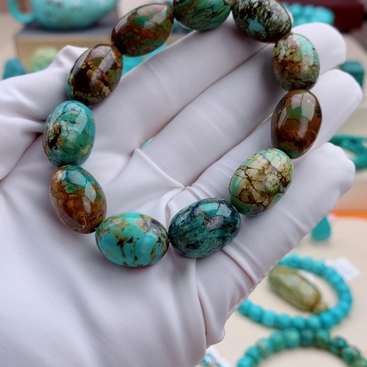 流***泠绿松石未镶嵌挂件