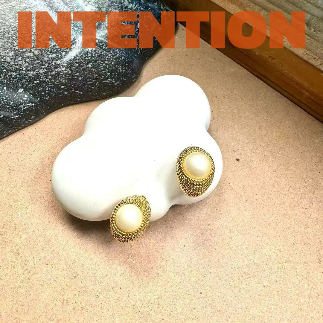 耳饰 正品INTENTION 正圆无瑕珠珠耳饰YW655