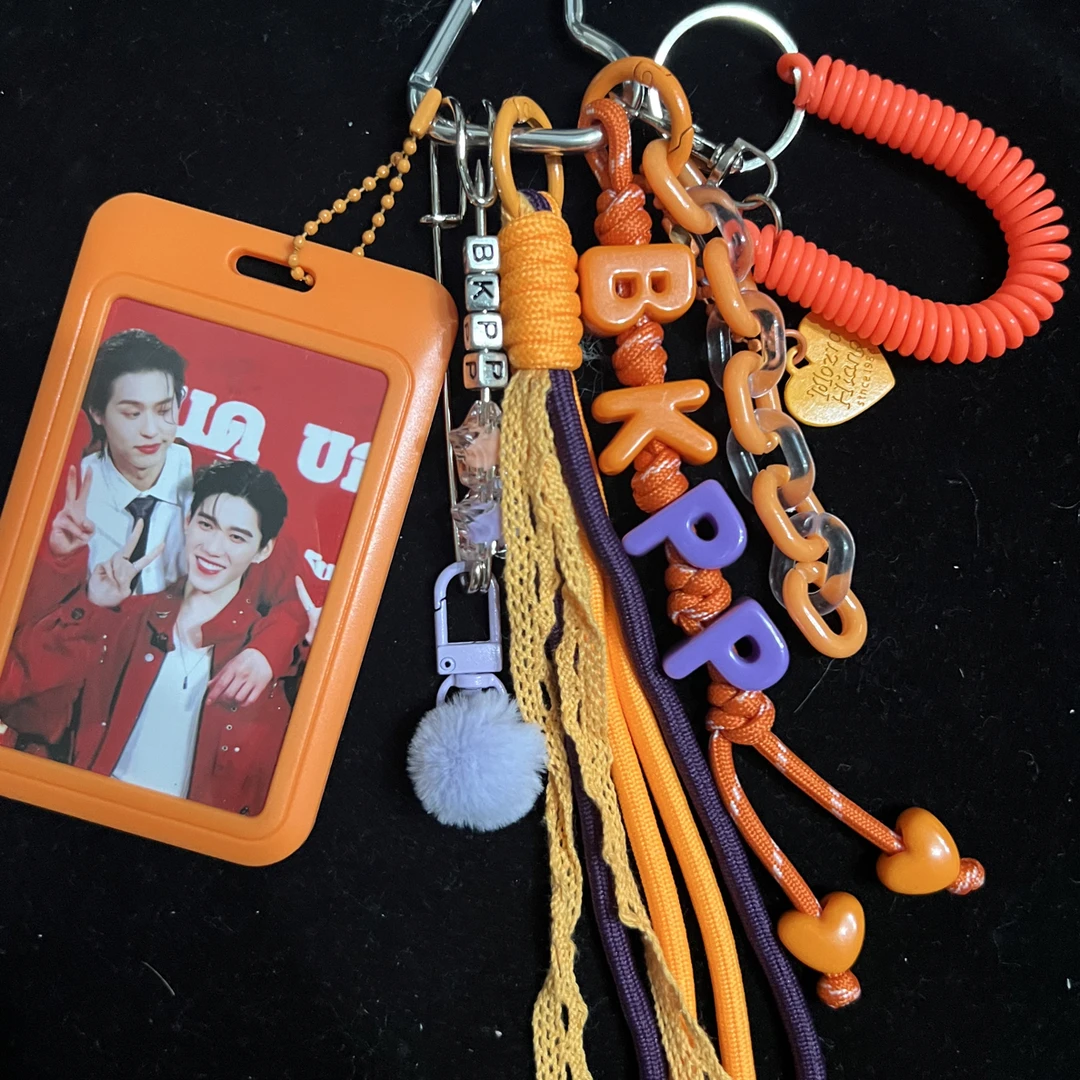 BKPP新款橙色卡套包挂送随机小卡照片随机