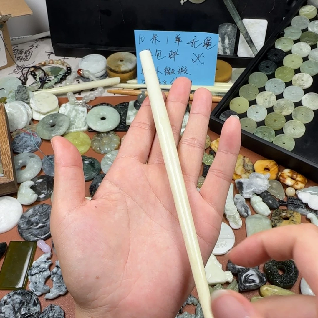 蛇纹石玉未镶嵌发饰簪子