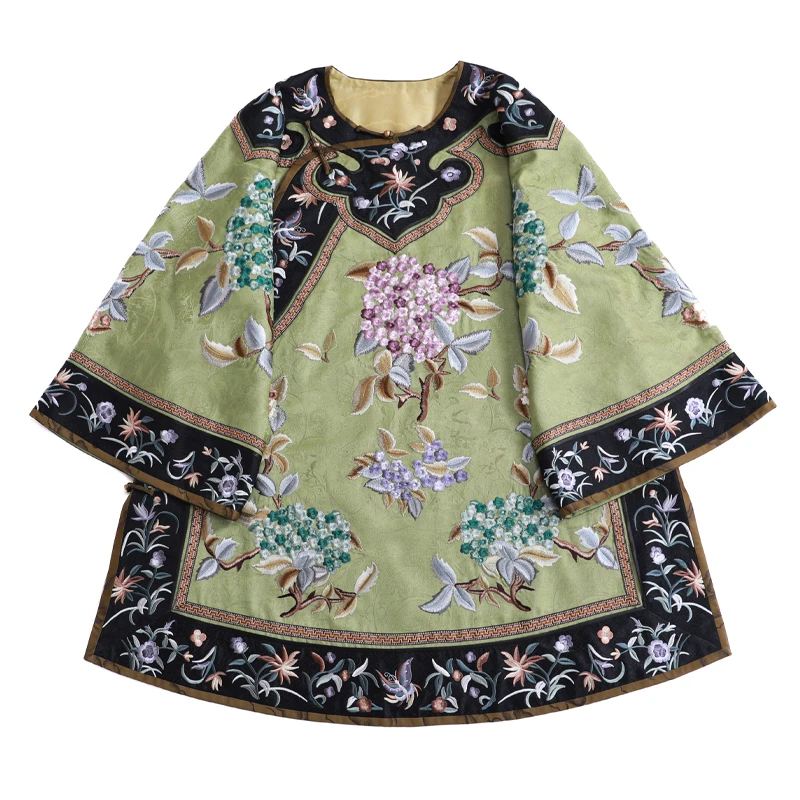 「夏花」乐锦坊 桑蚕丝 国风手工原创设计百搭刺绣国潮女装汉服上衣