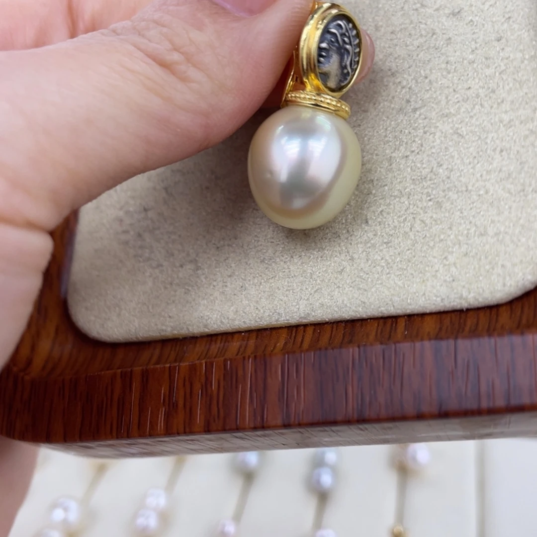 海水珍珠银S925镶嵌颈饰