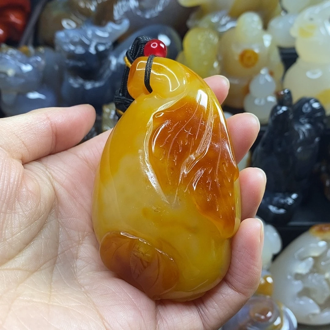 u***r玛瑙/玉髓未镶嵌手把件