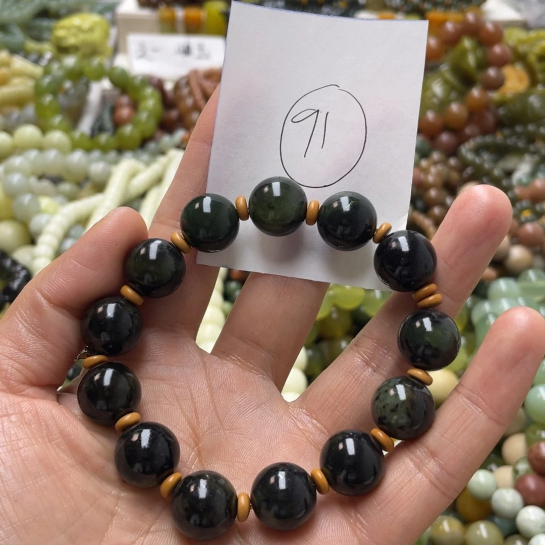 蛇纹石玉手链未镶嵌