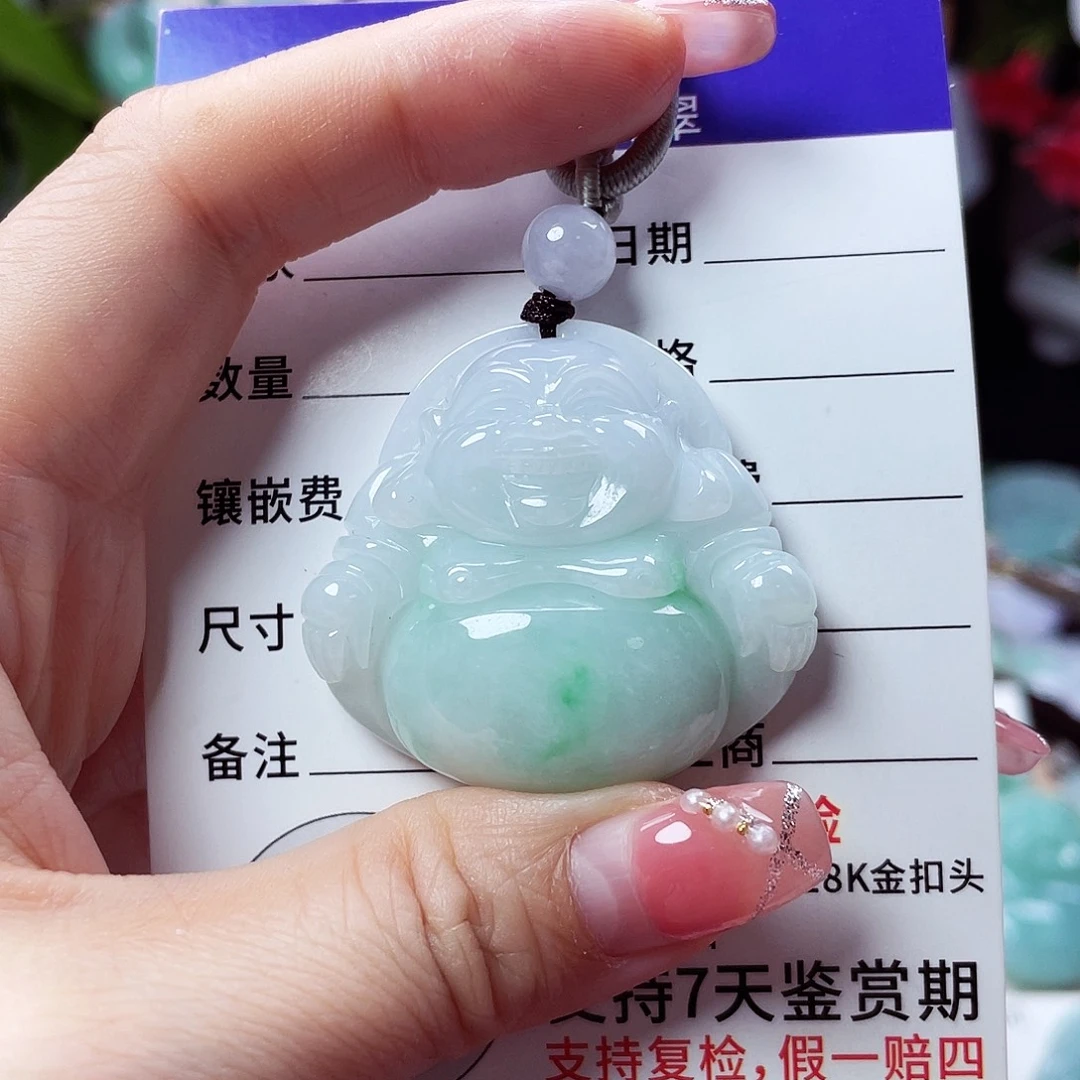 翡翠未镶嵌颈饰佛公20