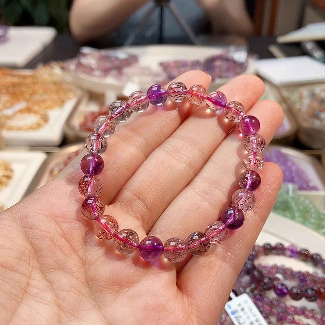 婷***）未镶嵌手链水晶手串7.5