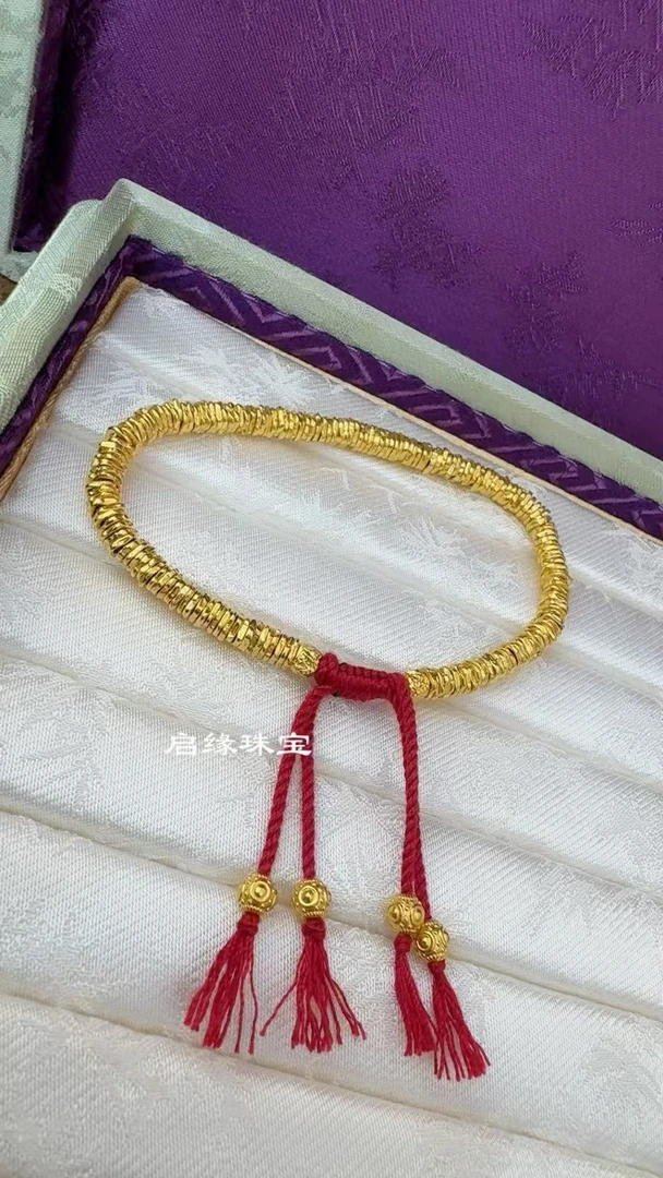 足金卡4海棠圈手串