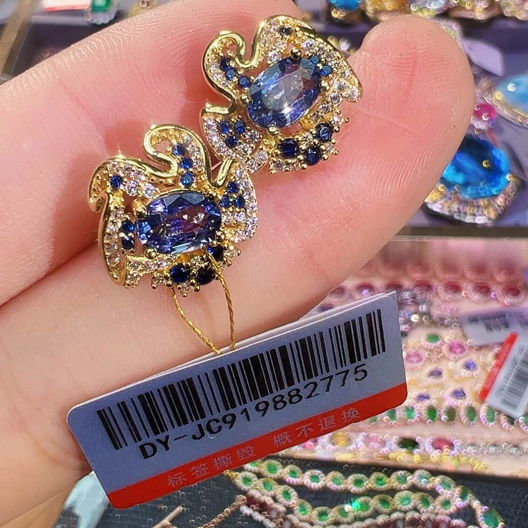 银S925镶嵌珠宝奇石蓝宝石