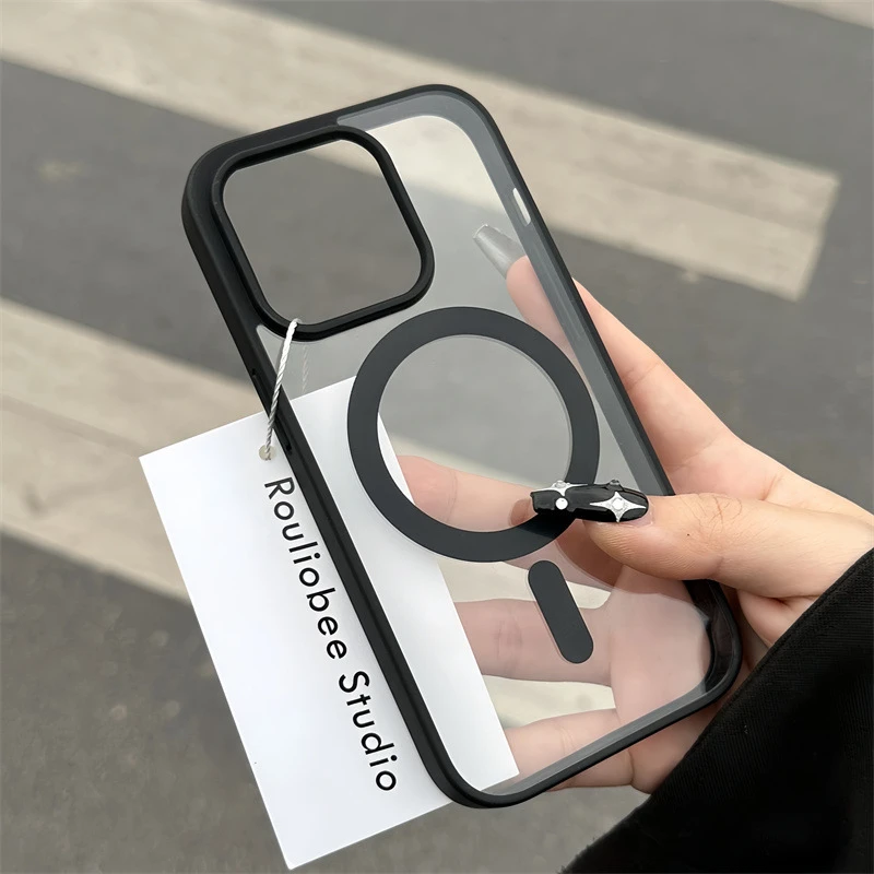 马卡龙硅胶磁吸简约苹果手机壳15适用iPhone16网红潮牌保护套