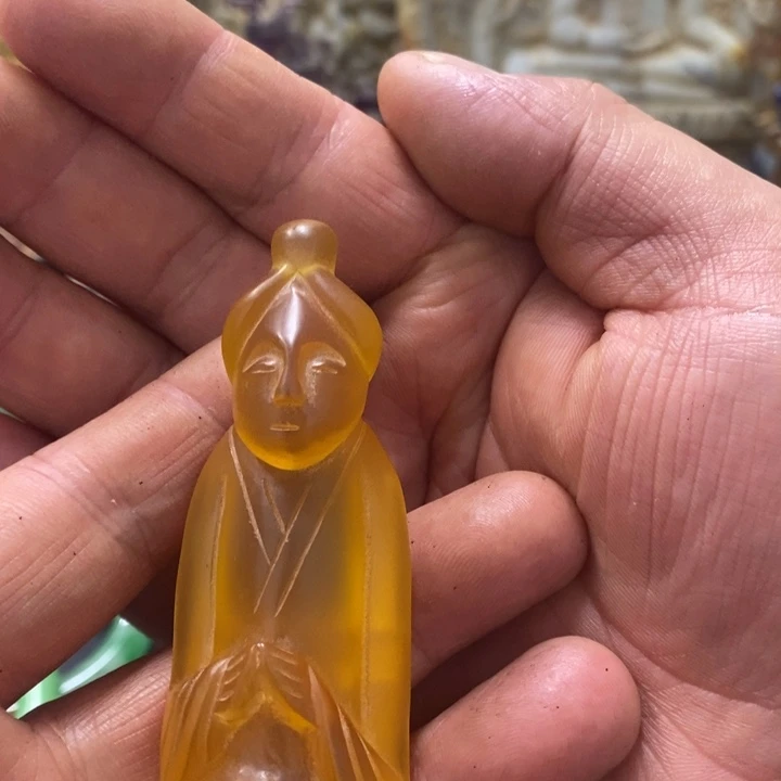 刘***秀白玉菩提吊坠摆件