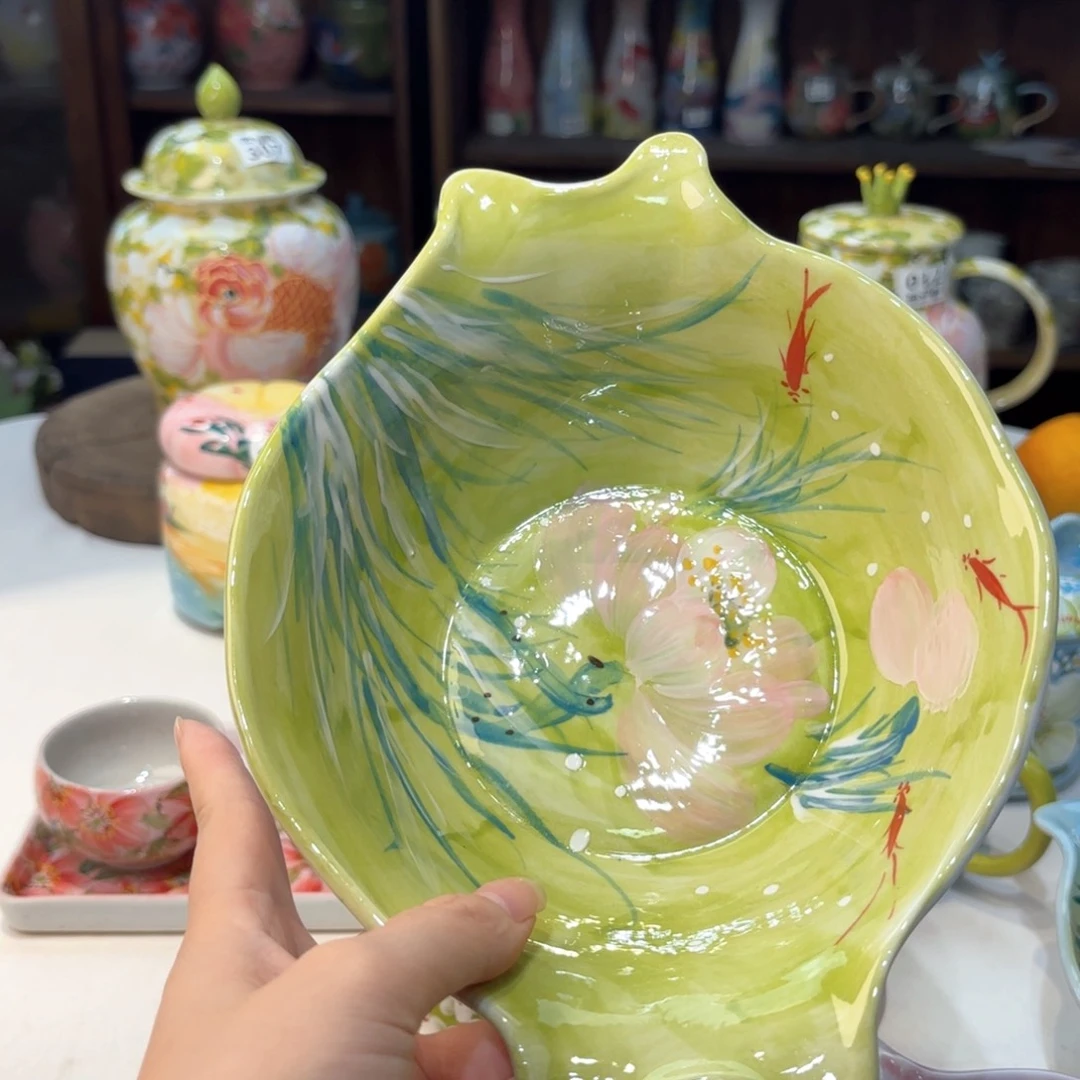 景德镇手绘高温釉下彩陶瓷茶具
