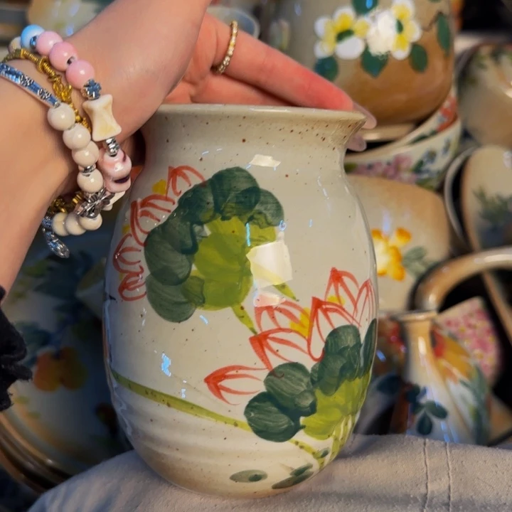 瓷片手工手绘陶瓷细微不一样