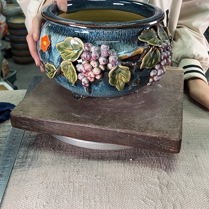 泳坤堂石湾花盆陶瓷