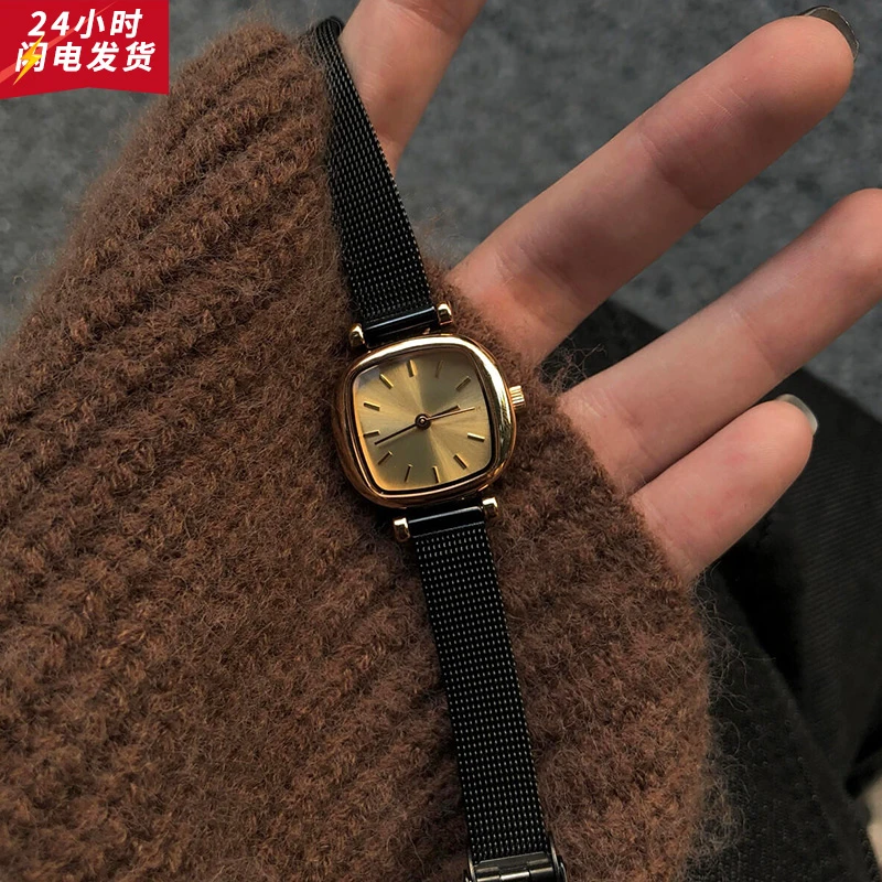 正品黑金小方糖手表女款女士爆款2025新款轻奢小众高级感送女朋友