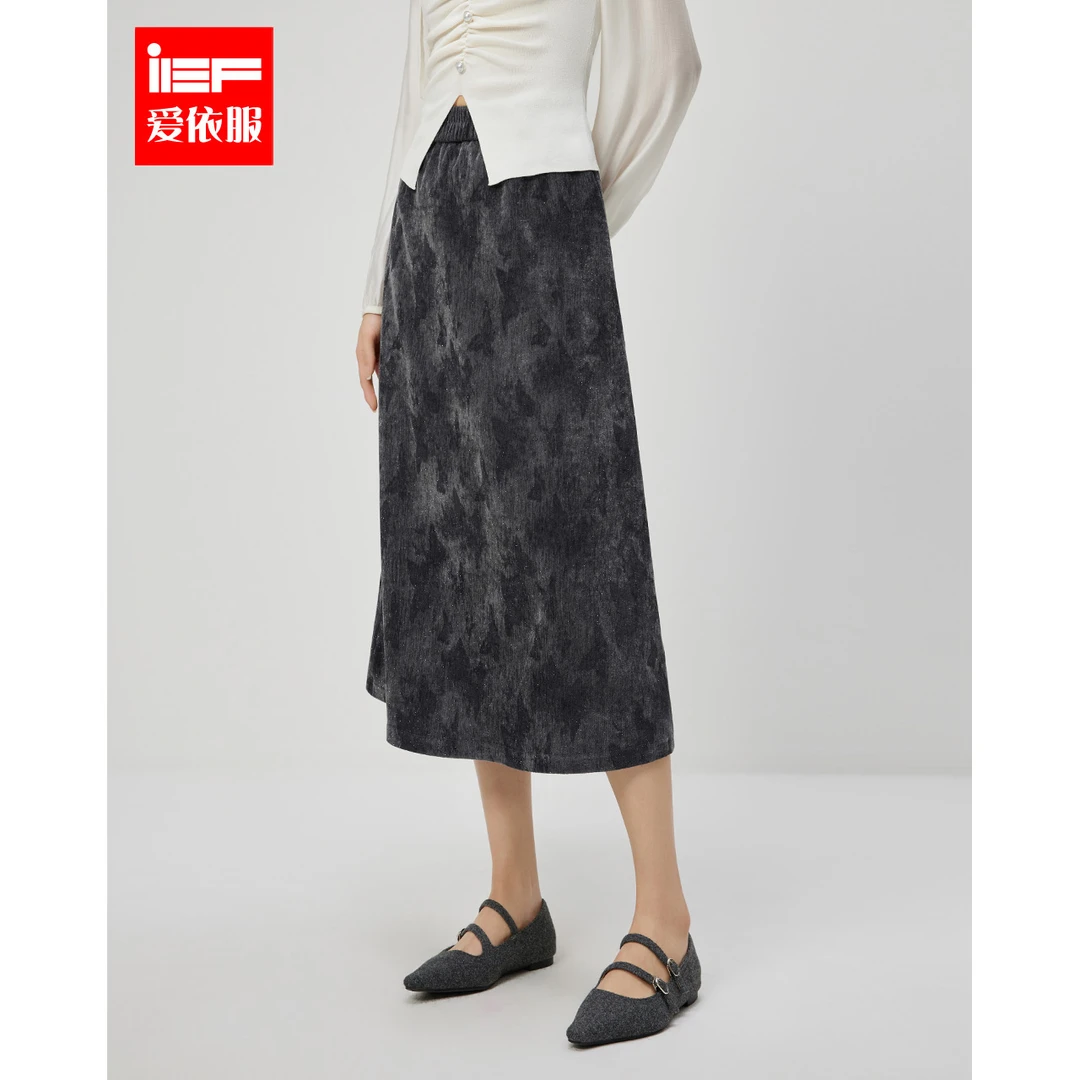 IEF/爱依服2025冬季新款法式时尚复古别致设计女人味显瘦百搭单裙