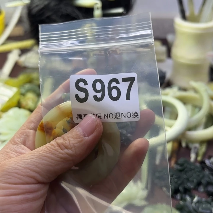 蛇纹石玉发饰合金点****6