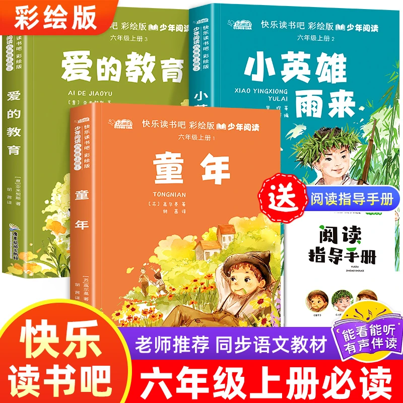 六年级上册小学生课外书必读人教版爱的教育小英雄雨来童年高尔基