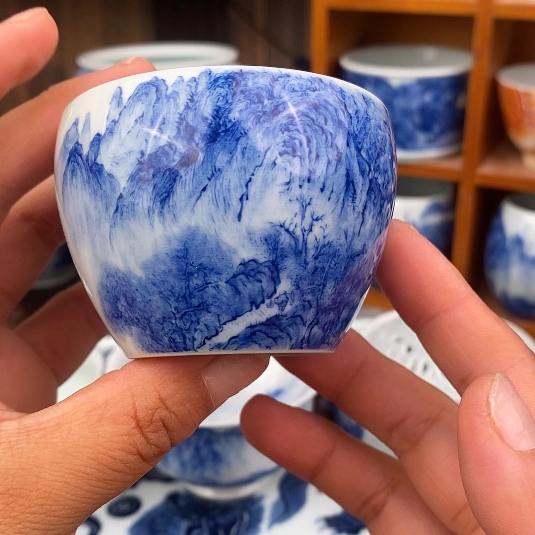 杯苹果杯宋画山水 润锋窑