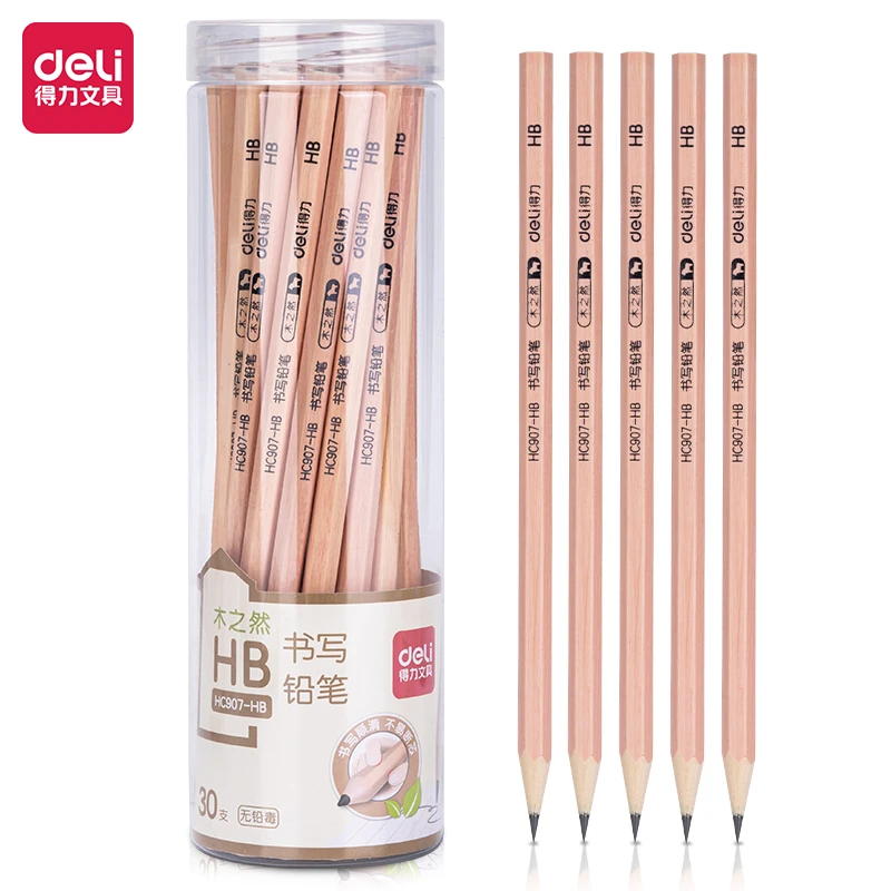原木六角杆铅笔学生书写练字HB铅笔 907