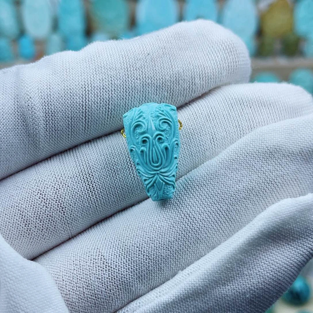 未镶嵌绿松石珠宝奇石10mm