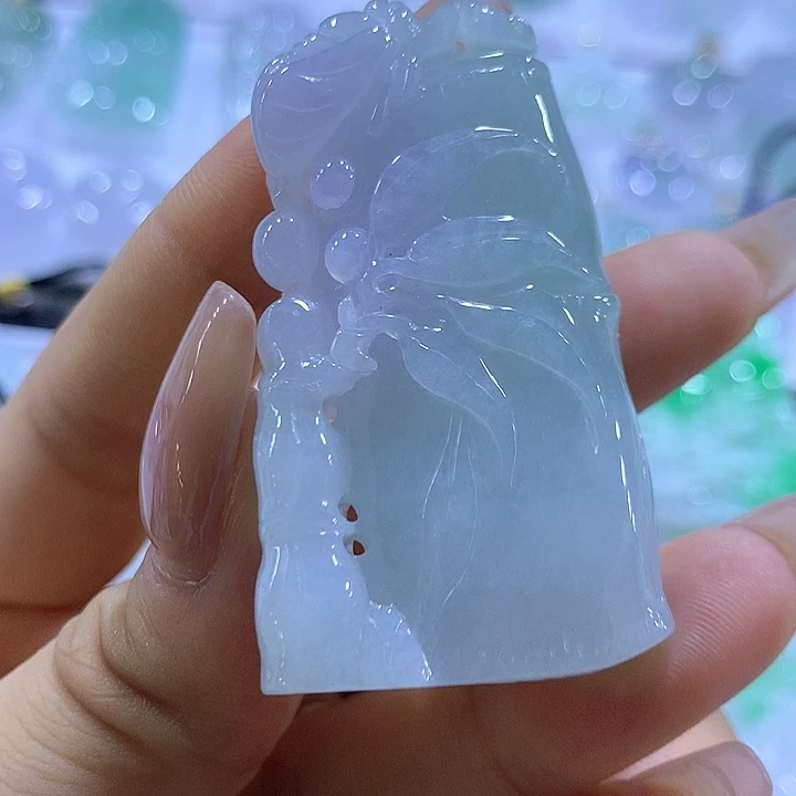 翡翠未镶嵌颈饰天然翡翠A货吊坠