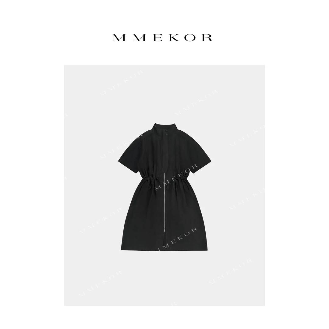 MMEKOR “爵士黑裙”2025新款暗黑内啡肽时尚连衣裙 67025