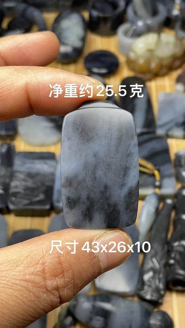 特价！天然和田玉籽 料青花手工平安无事牌玉佩吊坠挂件