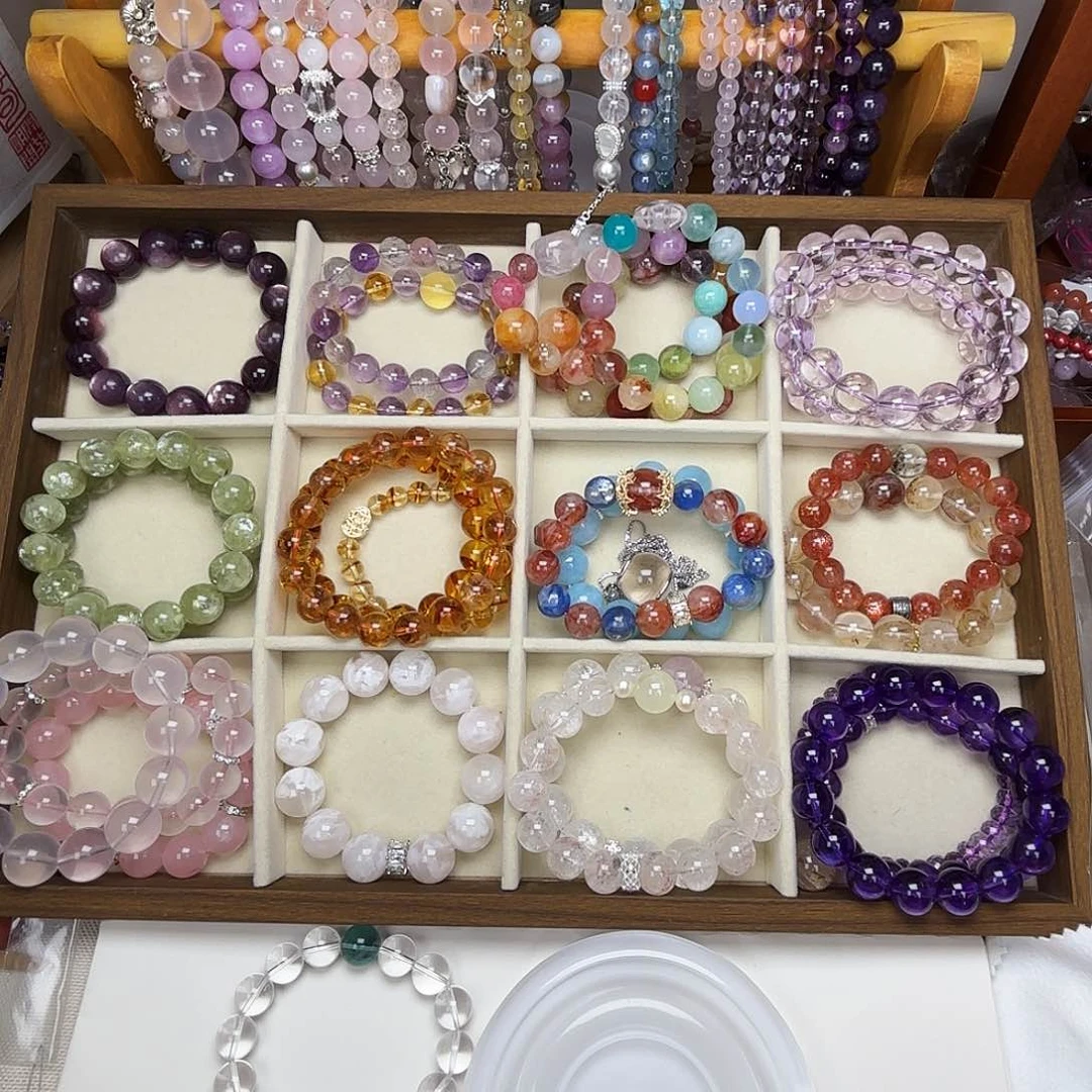 烟晶手链银S925镶嵌