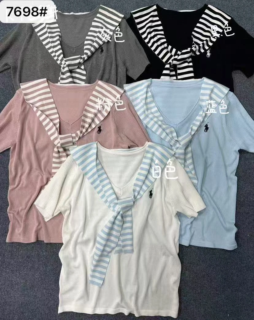 DUDU~【披肩小马】Y7698夏季新款时尚百搭显瘦披肩V领针织衫两件套