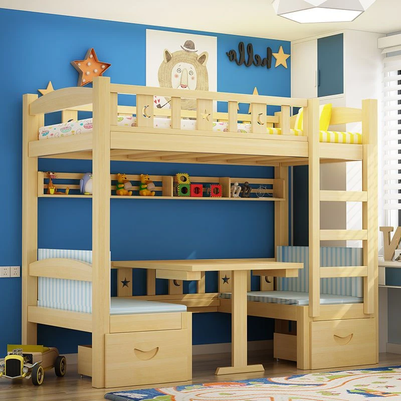 2025全新款实木床上床下桌多功能儿童床双人床高低床子母床双层床
