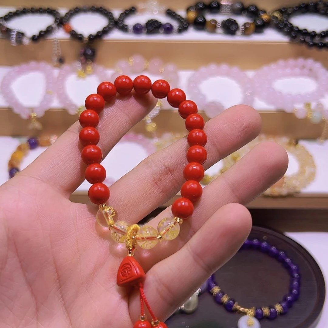 石英质玉手链未镶嵌朱砂