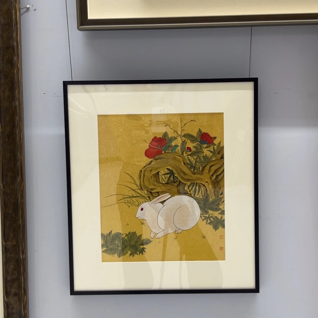 国画李嘉儒 工笔 兔子