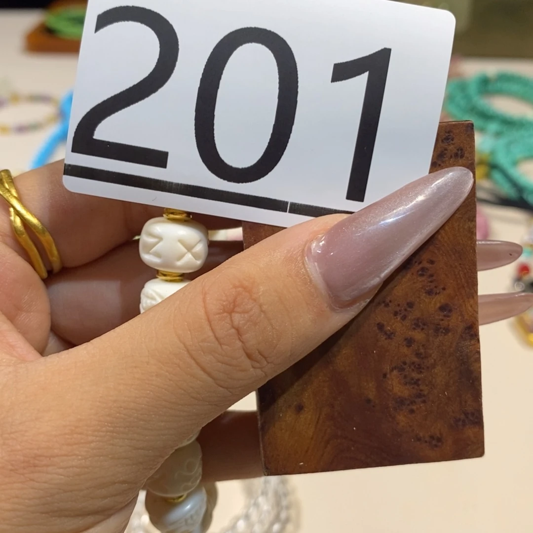 香榧木圆珠圆雕手工串201