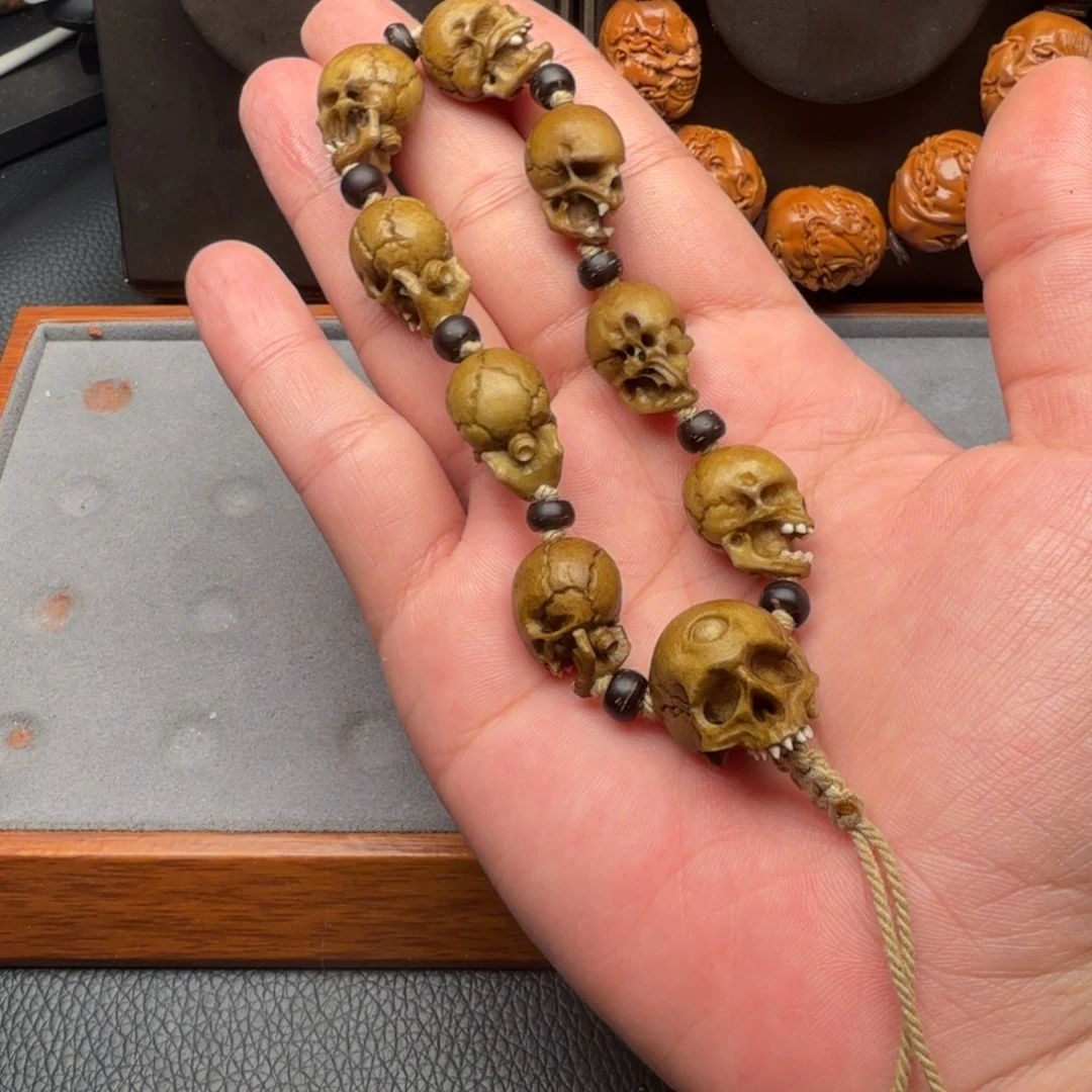 橄榄核手串/手链木延骷髅