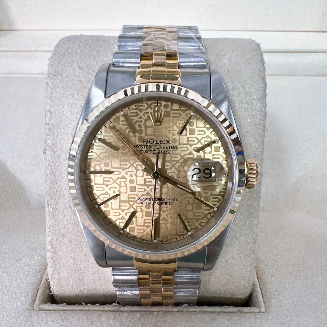 99新 Rolex/劳力士  劳力士/日志/36mm/金电脑条刻/16118/大扣金