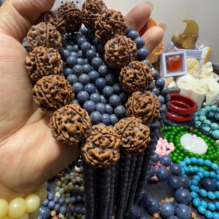 非金属木质0.7蓝扇子半成品