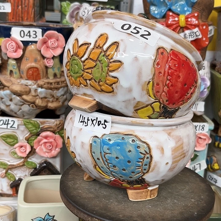 花盆紫砂粗陶材质多肉花盆